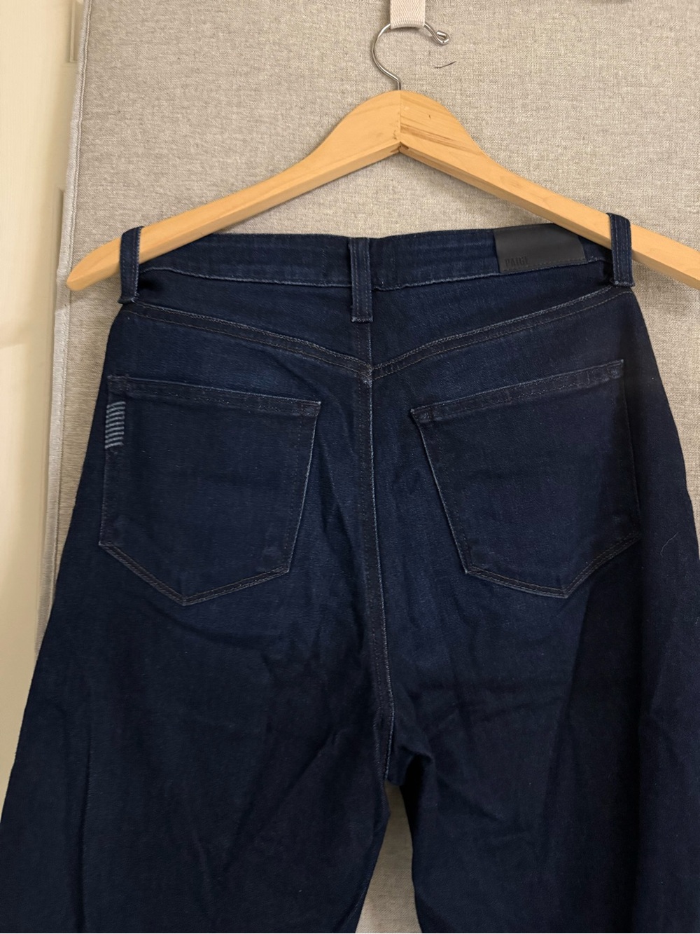 PAIGE ANESSA High-Rise Wide Leg Crop Jeans in Deep Indigo - Picture 6 of 6